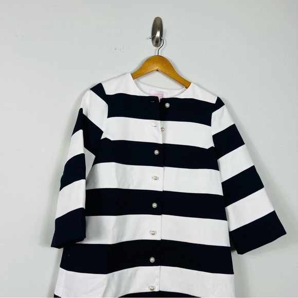 NEW Tuckernuck x Pacific Atlantic Millie Coat Dress White Blue Stripe Size Small - Picture 4 of 7
